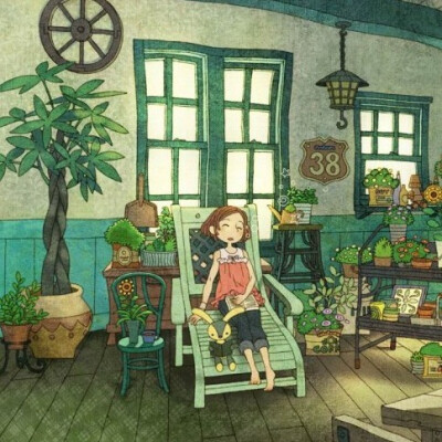 日本插画师【Sayaka Ouhito】（日）• Bohemian Cafe-1