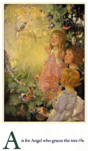 A Christmas Alphabet细腻复古儿童插画