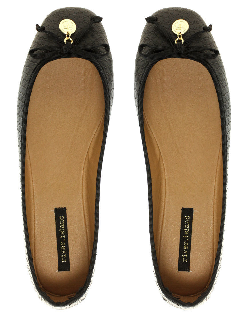 riverisland蛇纹芭蕾平底鞋