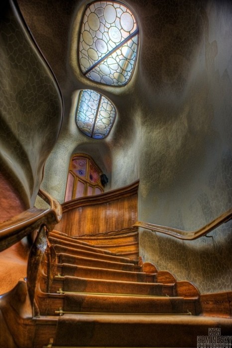 Barcelona-Casa Batllo-Stairs - Ken Kaminesky