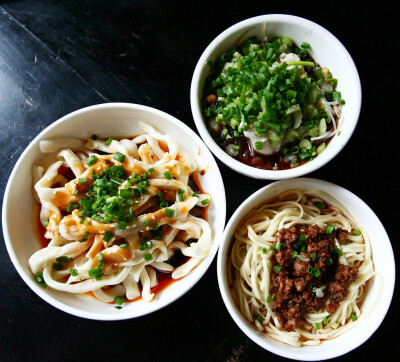 甜水面，担担面，钟水饺