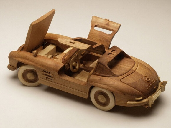 木汽车玩具,太精致了