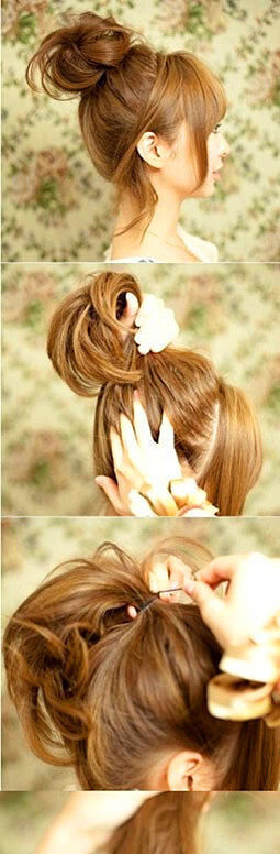 梳一个复古花苞头