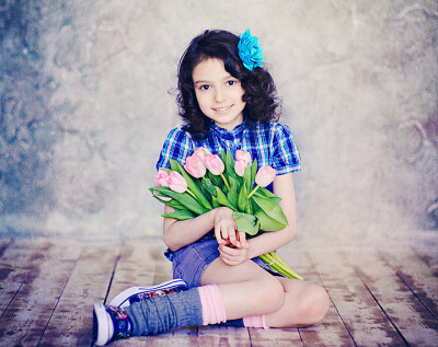 女孩，只要一束花