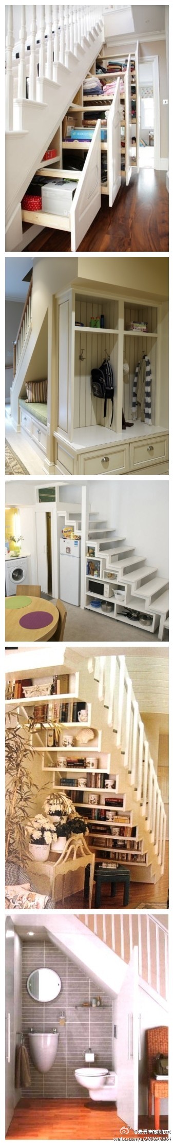 楼梯间的空间收纳和运用 XD 还可以做休息的小壁橱和洗手台。