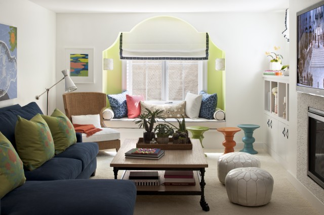 eclectic family room by Lucy Interior Design