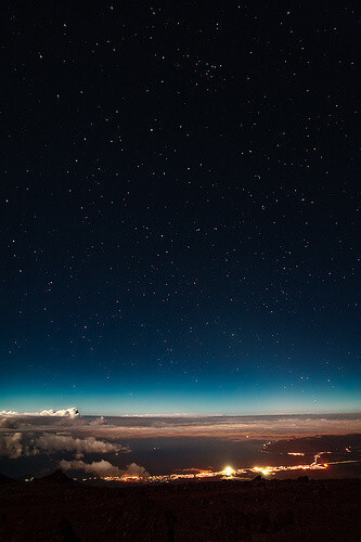 宁静的夜，宁静的星空。