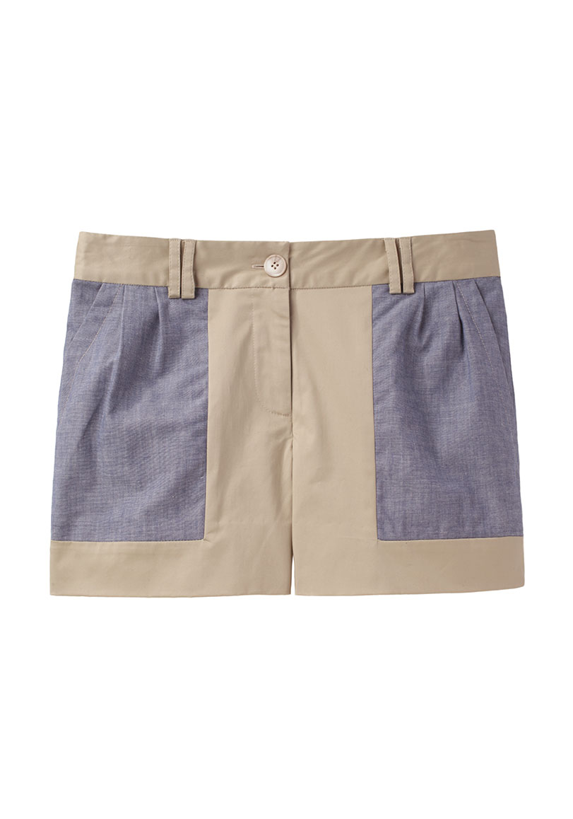 THAKOON ADDITION / BI-FABRIC SHORT