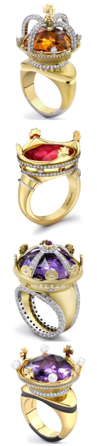 Theo Fennell Coronet Ring~宝石、黄金与皇冠，每一样都让人心动呢~~