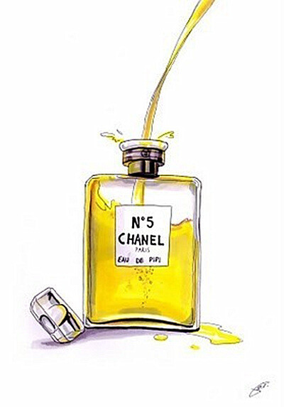 【我只穿 NO. 5 睡觉一一玛丽莲梦露】 Chanel NO. 5 香水手绘