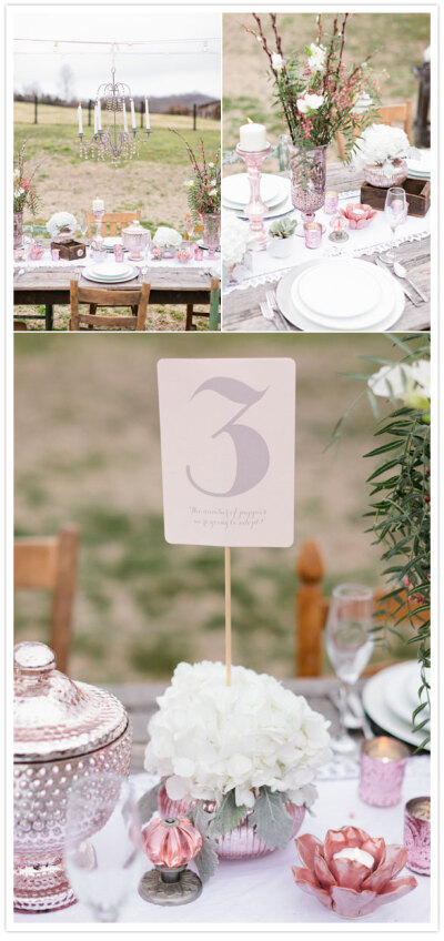 blush wedding reception decor