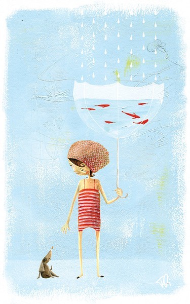 下雨了，收衣服了