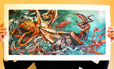 Octopus vs. Crab (full size limited edition)