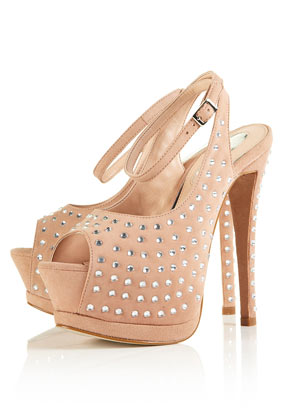 POLKA Diamante Peep Platforms