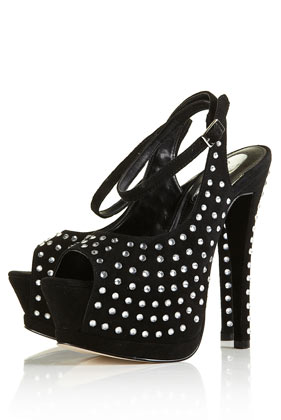 POLKA Diamante Peep Platforms