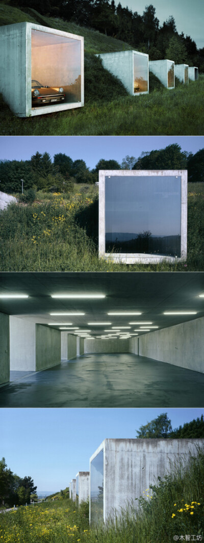 可以看风景的停车场。Peter Kunz Architektur建筑事务所设计。