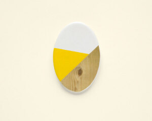 Oval N5 - Geometric Ceramic brooch