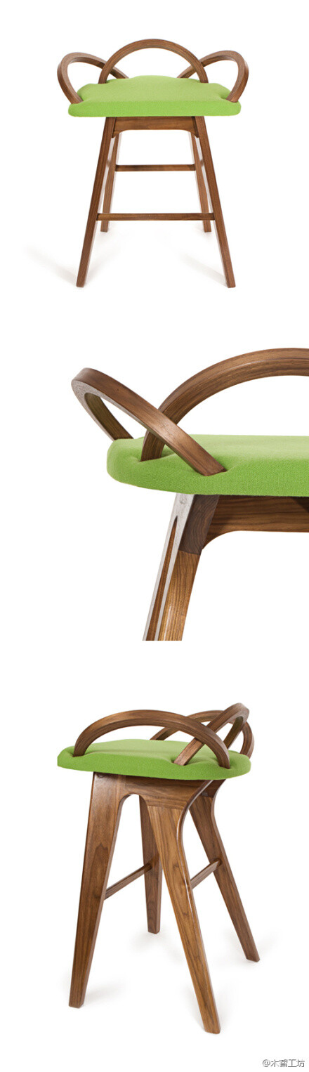 美国MEGO HALLORAN 工作室设计的吧凳“Loop Barstool”。