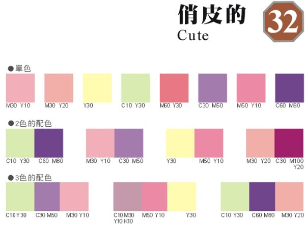 CMYK设计配色表