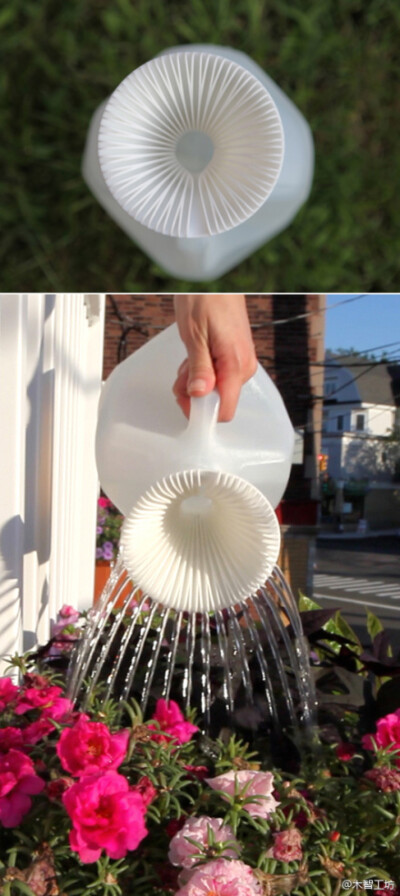 美国设计师Evan Gant设计的“Sprout”花洒，任何塑料瓶安上这个小装置，就可以成为一个优雅的洒水壶啦。