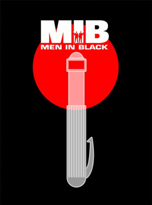 【黑超特警组】(港译) 【黑衣人】(中译) (Men in Black) – (1997) ‧ 一个名为MIB的秘密组织, 负责监控及指导美国境内的外星人。 因一次外星人为了 「迷你银河系」而发生斗争, 汤美．李．钟斯(Tommy Lee Jones饰)及韦．史密夫(Will Smith饰) 主演的两名MIB探员着手处理, 与外星人对决。 为了避免引起恐慌和保守秘密, MIB探员每次完成任务后必须向目睹过超常现象的人以类似闪光笔洗脑, 令其忘记某些记忆。 剧情新颖搞笑, 外星人造型奇特多变, 节奏流畅, 特别是以闪光笔洗脑为过场的设计, 简单有力, 效果奇佳。