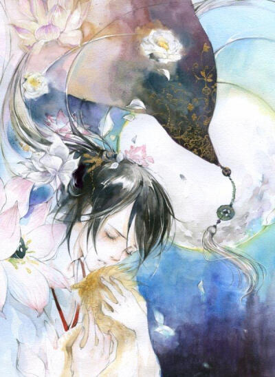 Eno.（何何舞），中国知名插画师。画风以手绘水彩为主