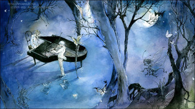 Eno.（何何舞），中国知名插画师。画风以手绘水彩为主