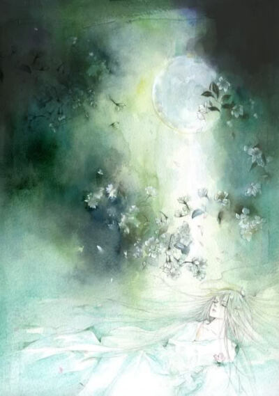 Eno.（何何舞），中国知名插画师。画风以手绘水彩为主