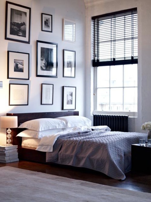 I like the frames above the bed