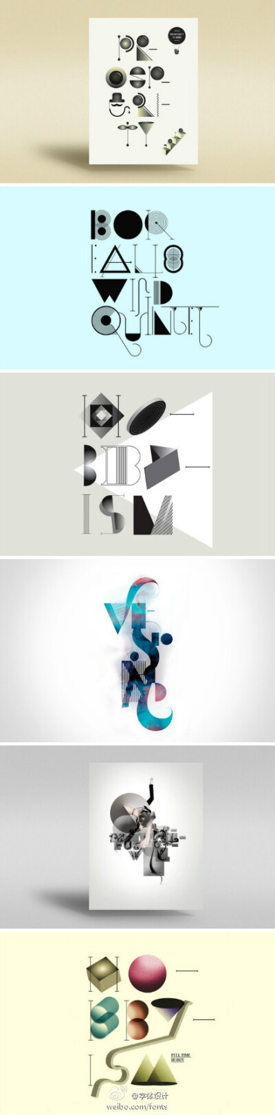 Typographic Treatments，独特的字体设计风格，BY:Jessica Walsh。