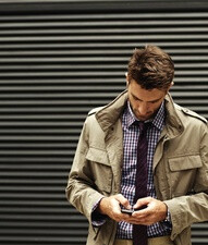 Jacket, tie, shirt combo.