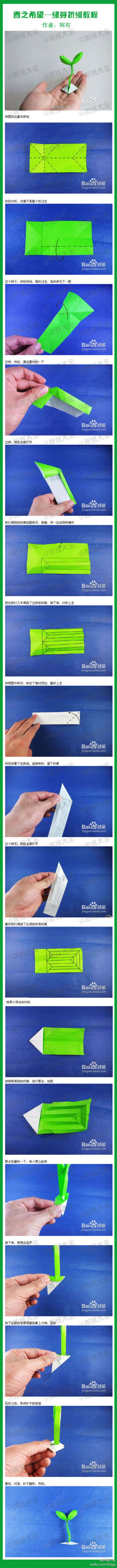 ๑۩۩..绿芽折纸 ..۩۩๑