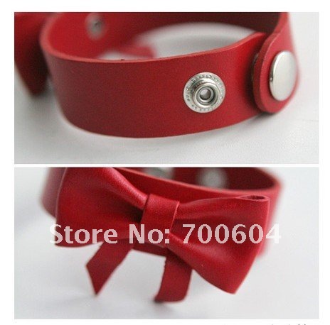 leather bowknot bracelet