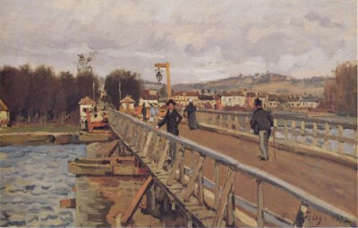 Footbridge at Argenteuil by Alfred Sisley, 1872