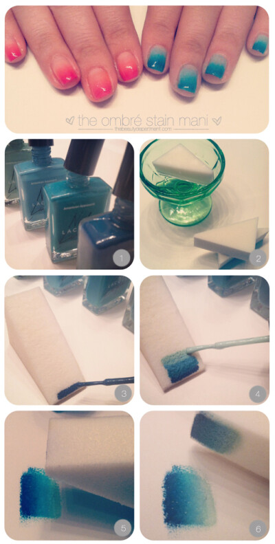 渐变指甲做法（上）