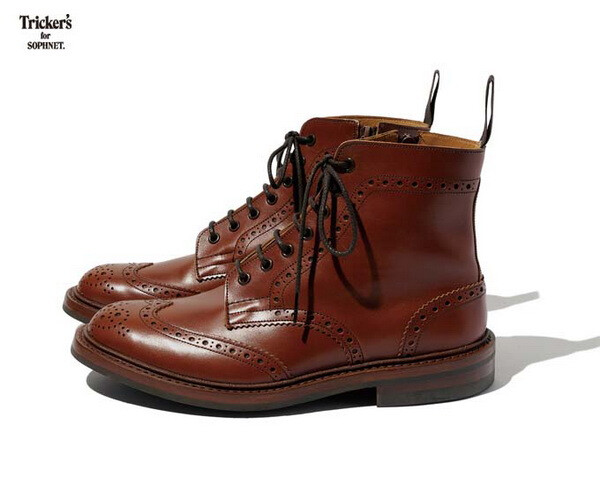 Tricker's x SOPHNET. Wing Tip Boot 联名雕花靴款 - 潮鞋 - 1626.com 潮流 创意