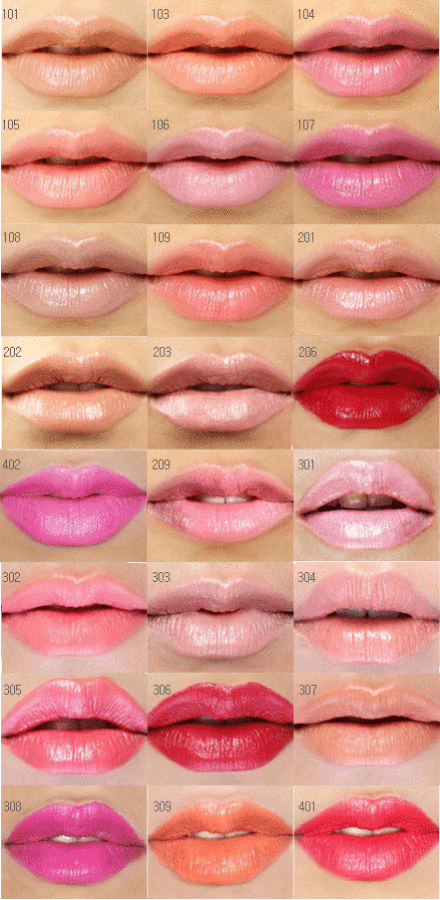 各种唇色和肤色的搭配