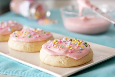 soft frosted sugar cookies