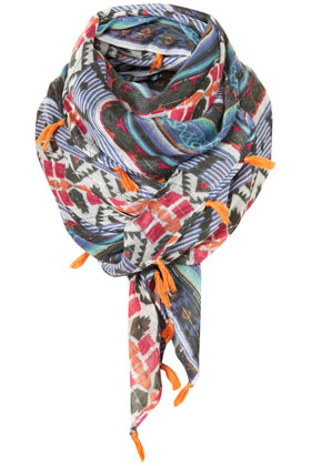 Native Lurex Tassel Scarf