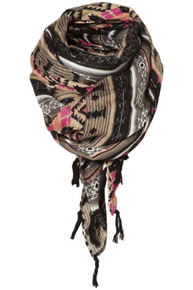 Native Lurex Tassel Scarf