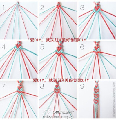 编手链的方法，还记得吗？小时候常常编呢~——更多有趣内容，请关注@美好创意DIY