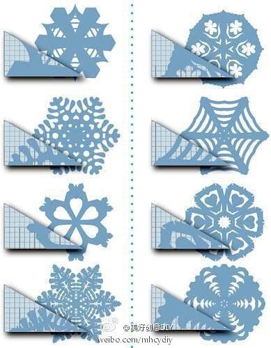不同雪花剪纸的剪法，喜欢剪纸的童鞋千万别错过哦~——更多有趣内容，请关注@美好创意DIY