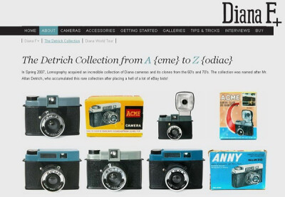 复古的传奇Diana F+ 相机全球收集～