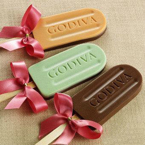 比利时GODIVA雪糕式三色巧克力，有木有想啃一口的冲动？