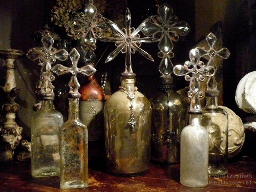 Greyfreth White Cross Bottles.