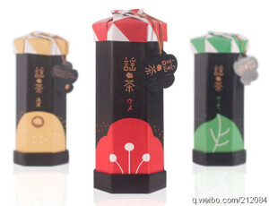 美国学生Misako Ishida作品之二：日本茶叶，运用了日本传统的手工折纸方式来设计该包装，非常小巧可爱。