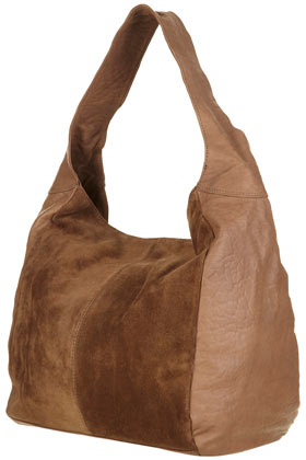 Merino And Suede Slouch Bag