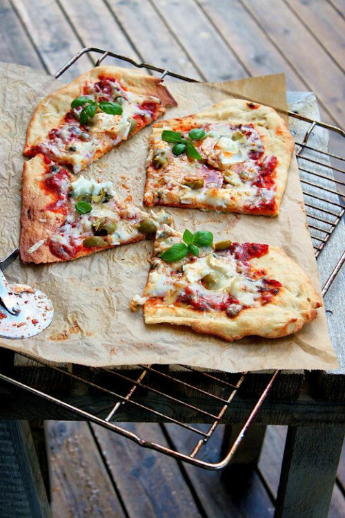 Grilled Cheese Pizza & a Simple Salad