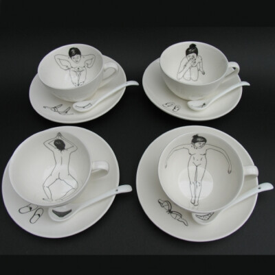 Naked girls Tea service Pols Potten套四茶具