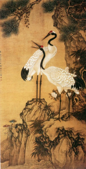 剌綉工藝品  松鶴 多幸屋 雑貨店 中国工芸品・民芸品・飾り物・切絵等の販売・卸売り